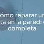 A cracked wall being repaired with putty and a spatula, close-up of hands working, home maintenance theme, realistic.