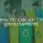 A family sorting recyclables at home, colorful bins labeled for paper, plastic, and glass, eco-friendly atmosphere, realistic.